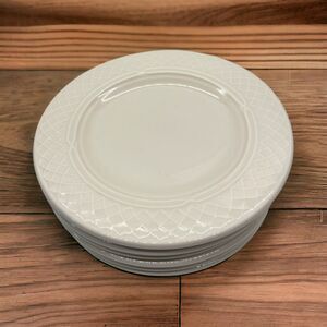 6x Homer Laughlin China GOTHIC White 6.25" Small Plates